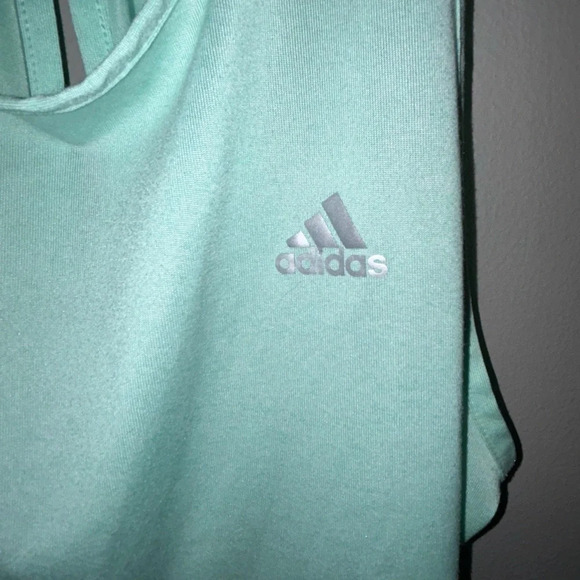 Adidas shirt - light aqua twist back running/active tank - Picture 2 of 8